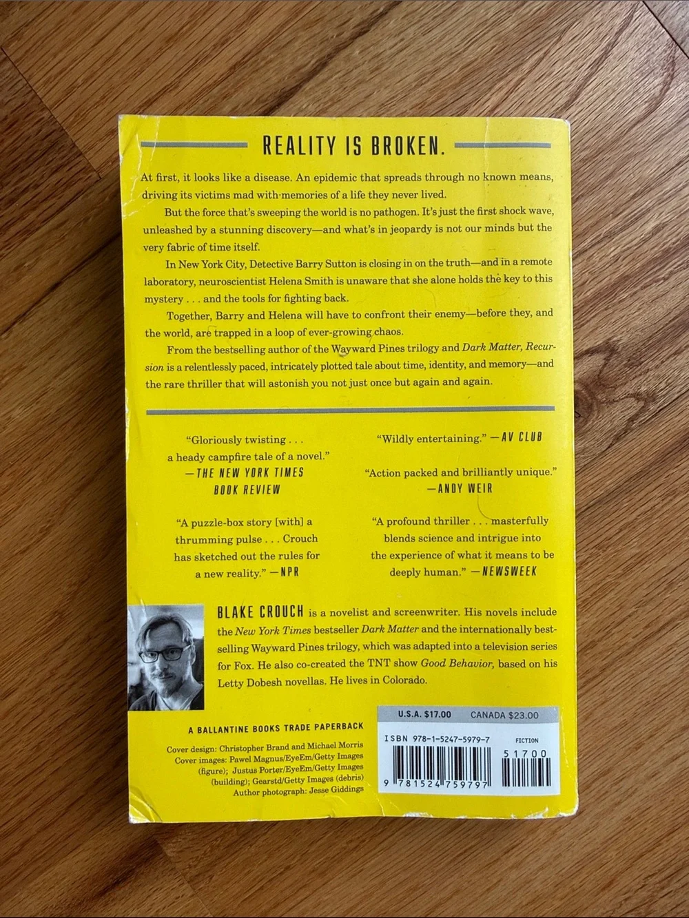 Blake Crouch bundle of 3 books